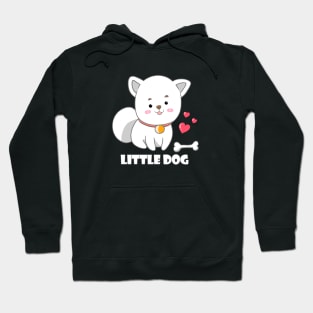 Funny cute dog with bone cartoon Hoodie